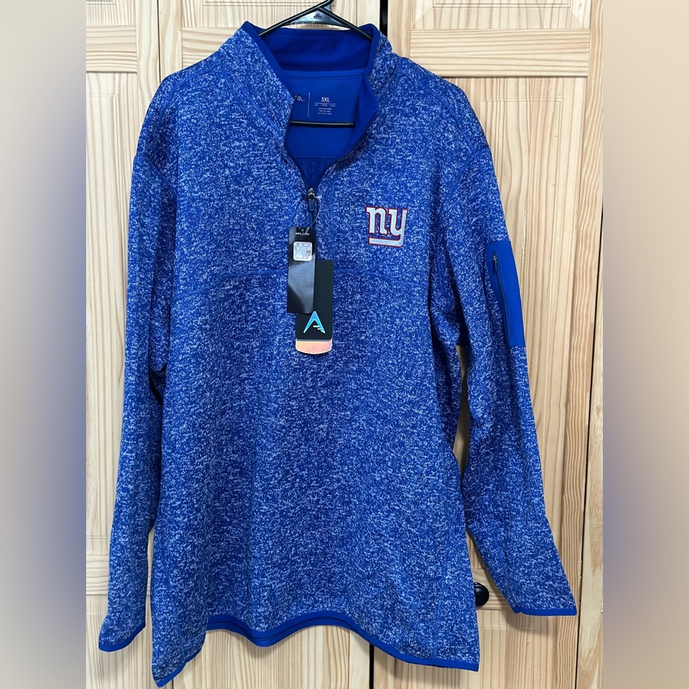 Blue New York Giants Quarter-Zip Pullover/3XL Antugua new with tags